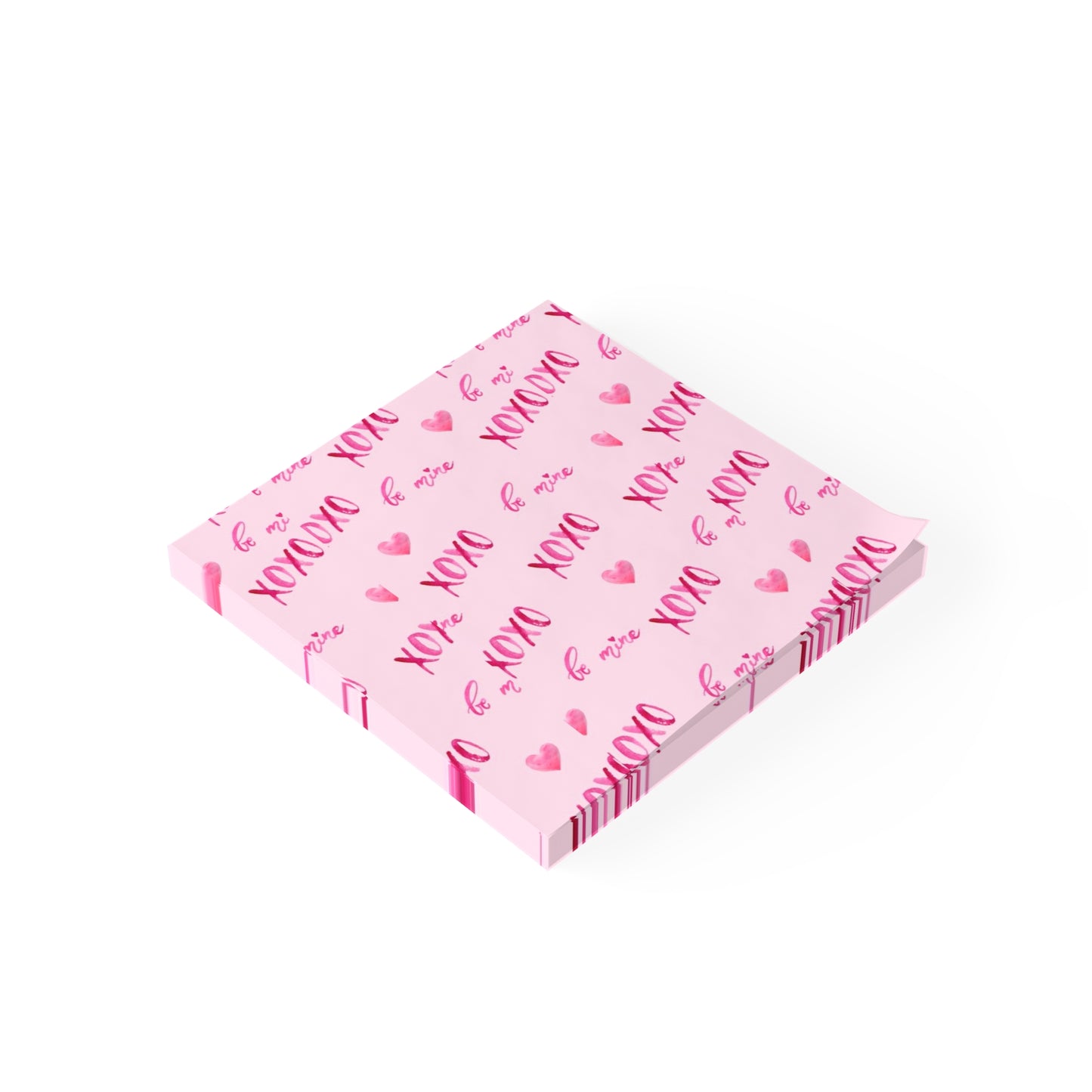 Post-it® Note Pads, xoxo pink design, Sticky Notes, Love Notes, Office Supplies, Stationery, Valentines Day Gift