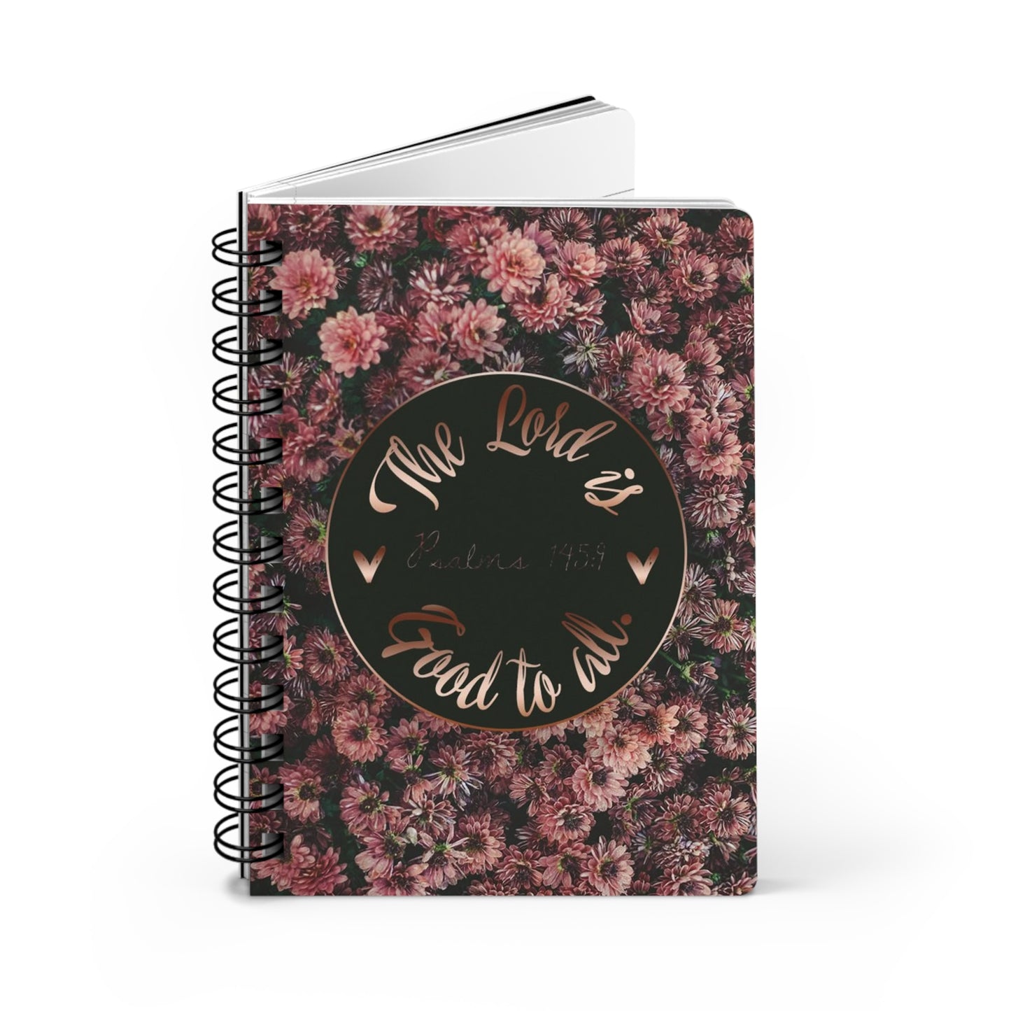 Inspiring Floral Spiral Bound Journal - Perfect for Notes, Journaling, Bible Study, Gratitude & Reflection, Gift for Writers