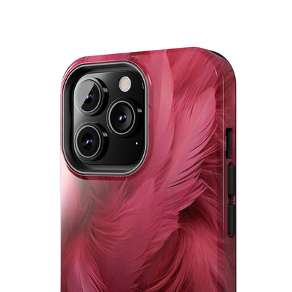 "Rebranding Into A New Badder Bitch!" Pink Feathered Tough Phone Cases