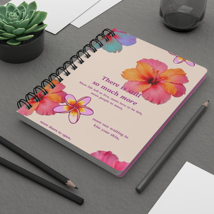 Tropical Floral Spiral Bound Journal - Vibrant Notebook for Gratitude, Journaling, Self-Discovery, Gift for Her, Eco-Friendly