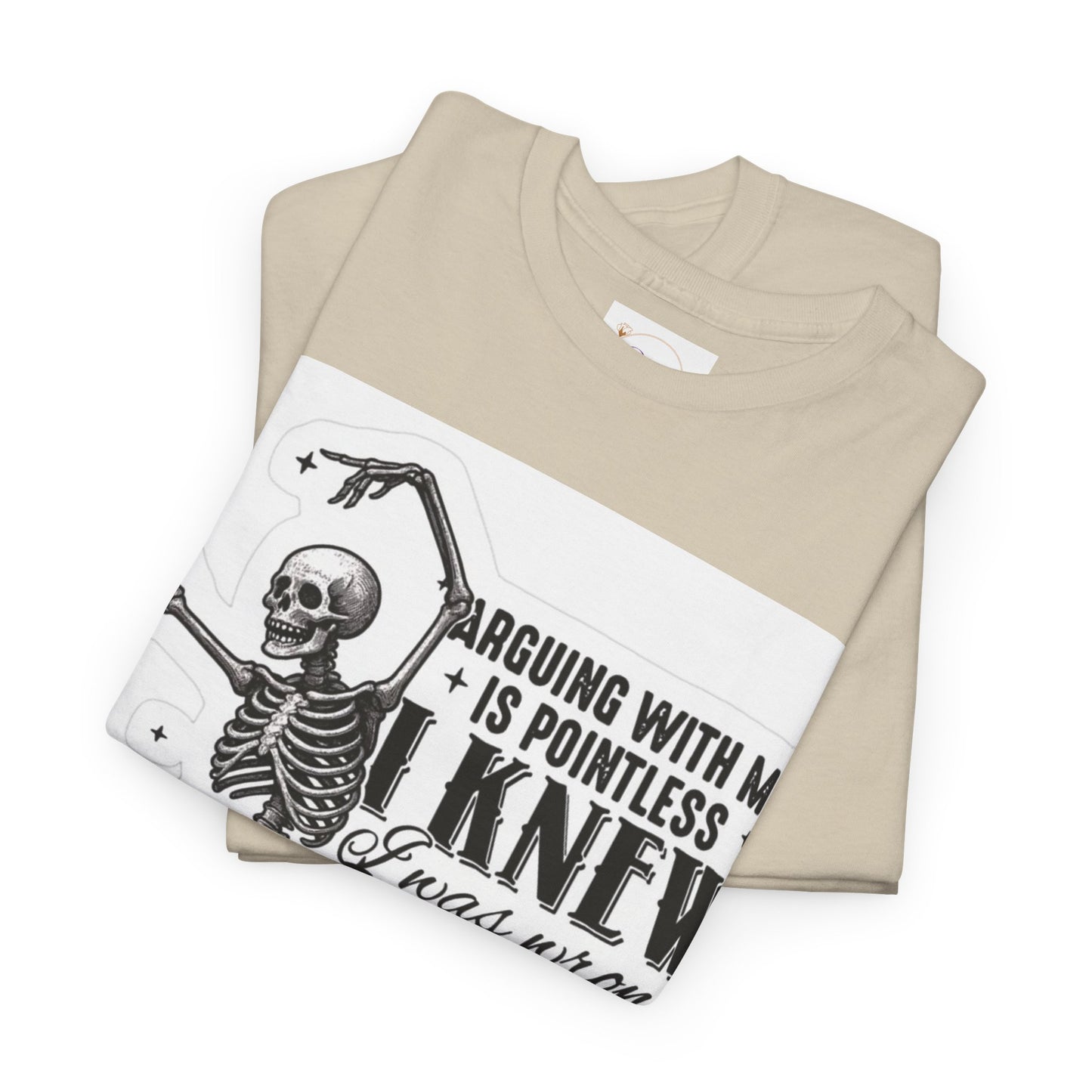 Skeleton Humor Unisex Heavy Cotton Tee - Perfect for Halloween and Casual Wear