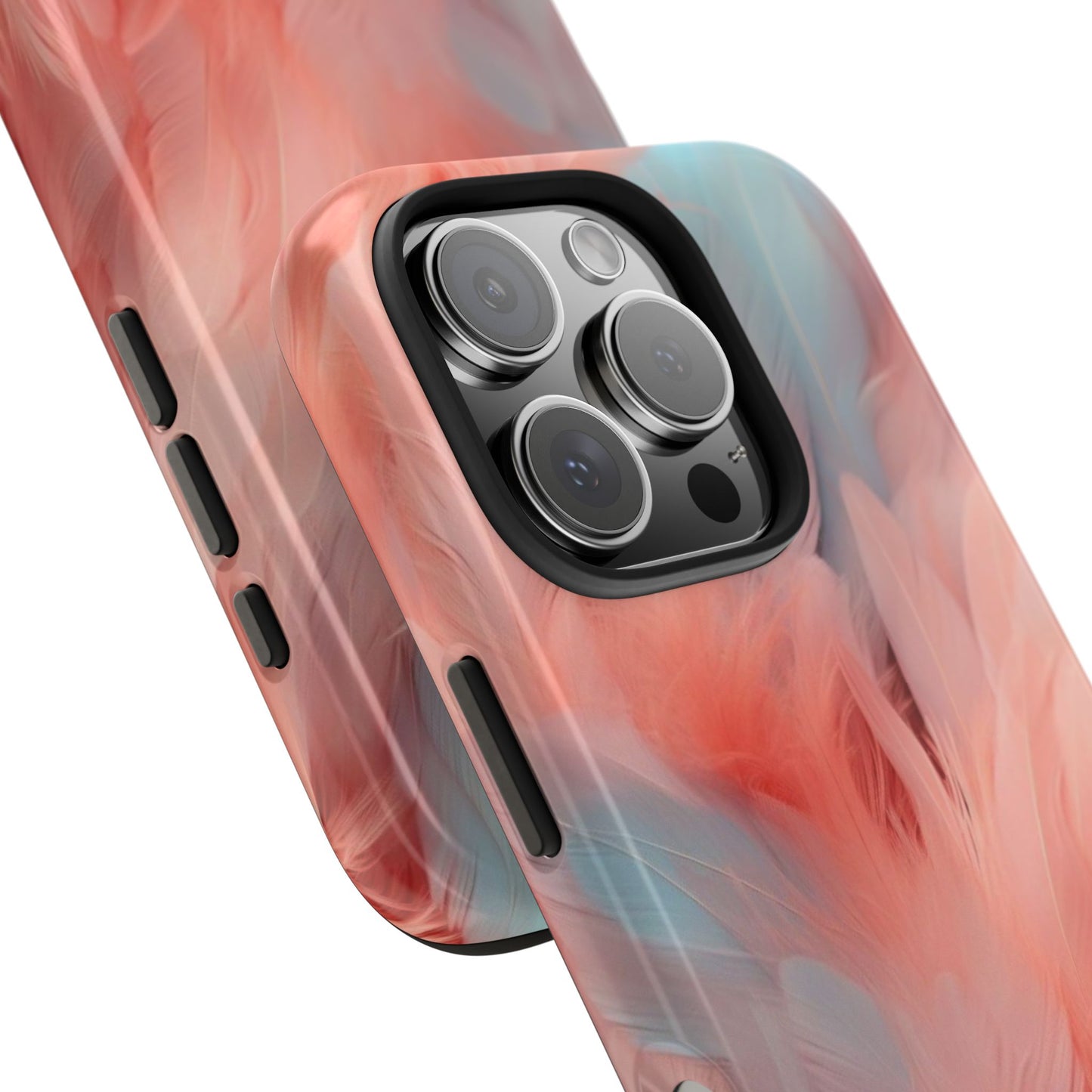 "Rebranding Into A New Badder Bitch!" ~ Pink/Baby Blue Feathered Tough Phone Cases