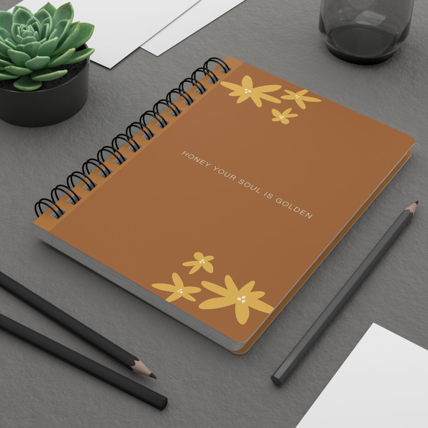 Golden Skin Spiral Bound Journal - Notebook Journal