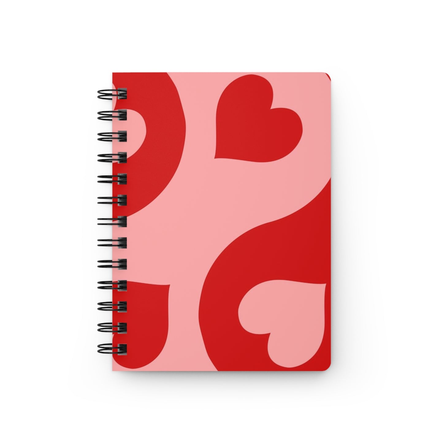 Romantic Heart Spiral Journal, Cute Notebook for Love Notes, Valentine's Day Gift, Creative Planner, Daily Journaling