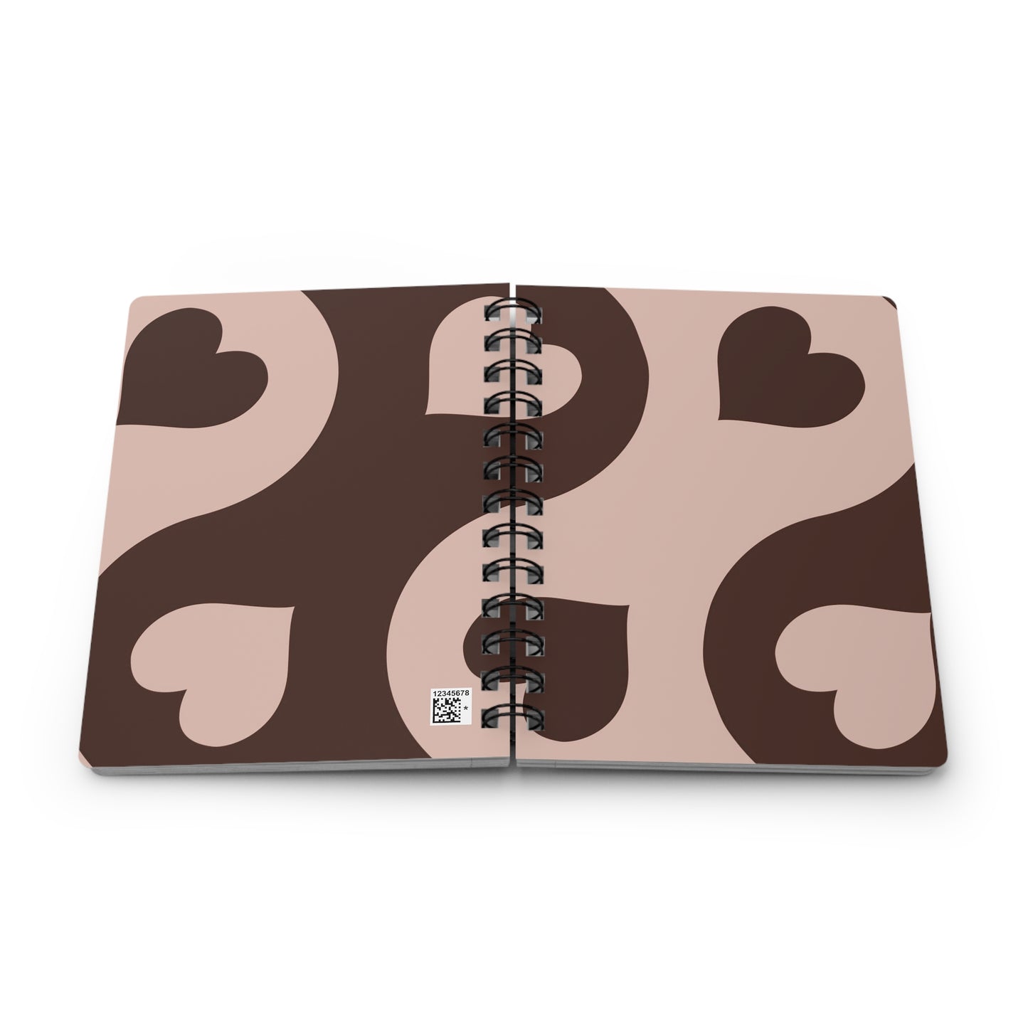 Charming Spiral Bound Journal with Heart Design for Creative Souls, Perfect Gift for Writers, Personalized Journal, Valentine's Day Gift,