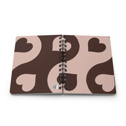 Charming Spiral Bound Journal with Heart Design for Creative Souls, Perfect Gift for Writers, Personalized Journal, Valentine's Day Gift,