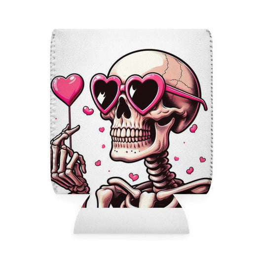 Valentine's Day Skeleton Can Cooler Sleeve