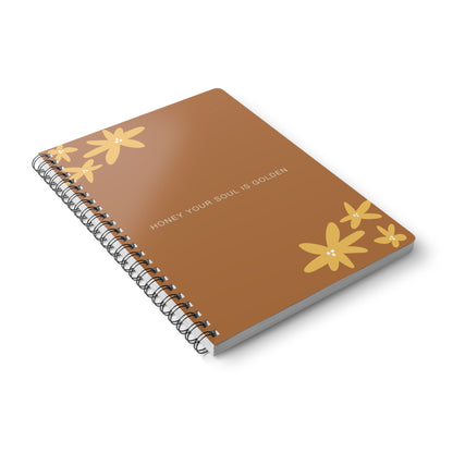 Journal Notebook 'Honey Your Skin is Golden', A5 Wirobound