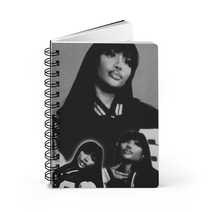 SZA Inspired Spiral Bound Journal with Collage Design | Personalized Notebook, Gift for Writers, School Supplies, Art Journal, Black and White Notebook