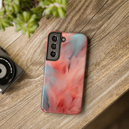 "Rebranding Into A New Badder Bitch!" ~ Pink/Baby Blue Feathered Tough Phone Cases