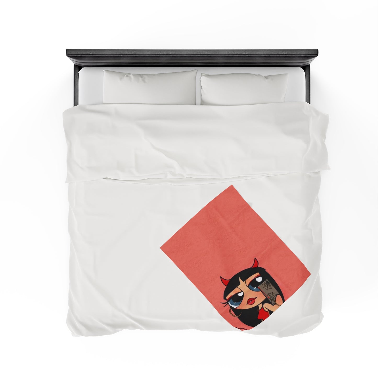 Devilish ImJustAGirl💅🏻🎀🫧~ Velveteen Plush Blanket