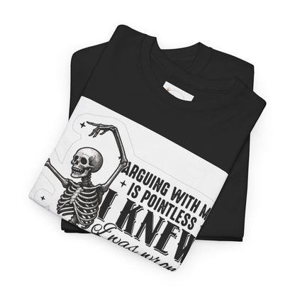 Skeleton Humor Unisex Heavy Cotton Tee - Perfect for Halloween and Casual Wear