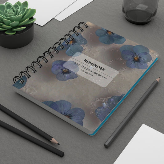 Inspirational Flower Spiral Bound Journal, Mindfulness Notebook, Self-Care Diary, Gratitude Journal, Unique Gift Idea