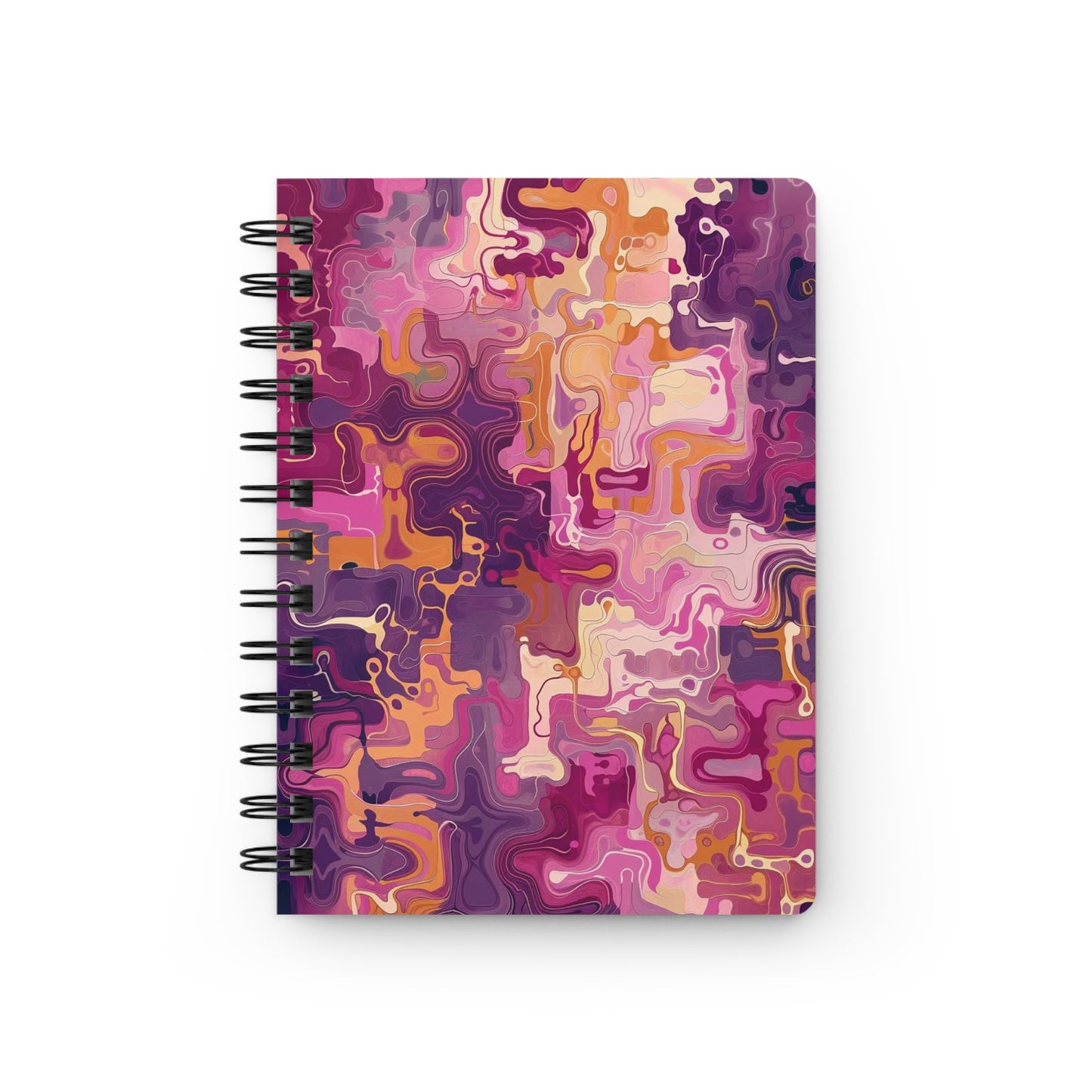 Abstract Swirl Spiral Bound Journal - Vibrant Notebook for Artists, Writers, Gift Idea, Creative Planning, Colorful Gift