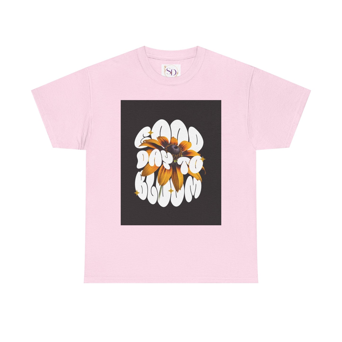 Good Day to Bloom Unisex Heavy Cotton Tee, Floral Graphic Tee, Spring Edition T-Shirt, Casual Gift, Nature Lover Apparel