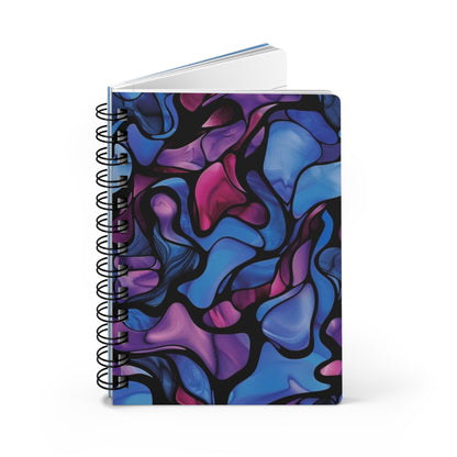 Vibrant Spiral Bound Journal - Colorful Art Notebook for Creative Minds, Gift for Artists, Journal for School, Travel Diary, Abstract Design