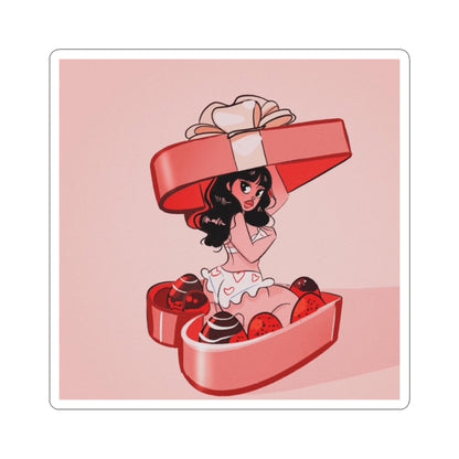 Naughty Girl Valentine's day ~ Kiss-Cut Stickers