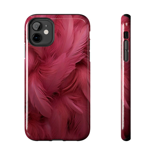 "Rebranding Into A New Badder Bitch!" Pink Feathered Tough Phone Cases