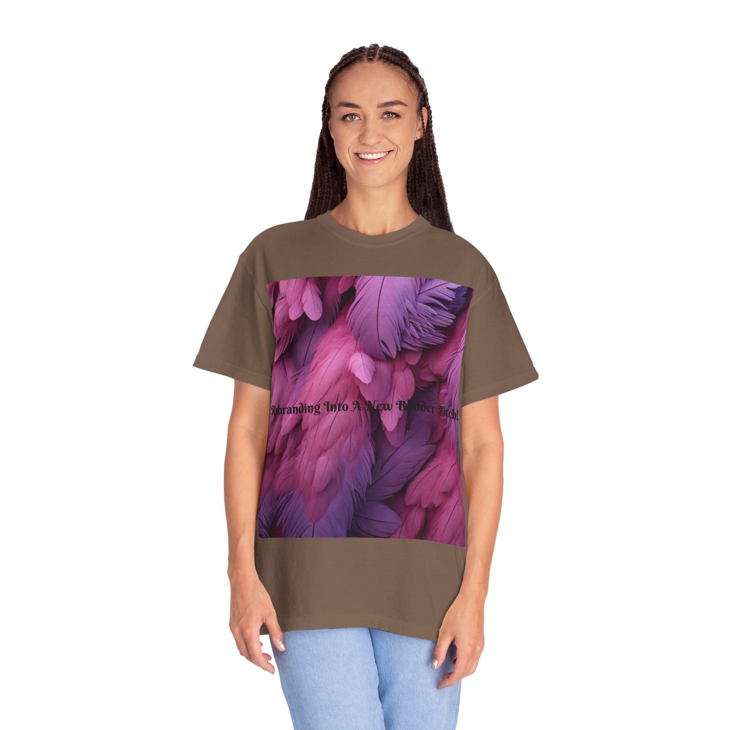 Rebranding Into A New Badder Bitch! ~ Purple/Pink Unisex Garment-Dyed T-shirt
