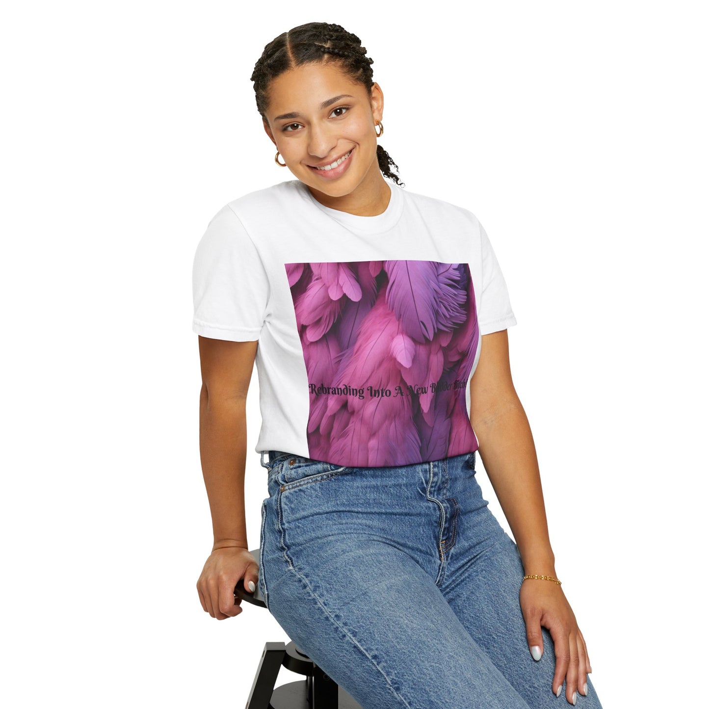 Rebranding Into A New Badder Bitch! ~ Purple/Pink Unisex Garment-Dyed T-shirt