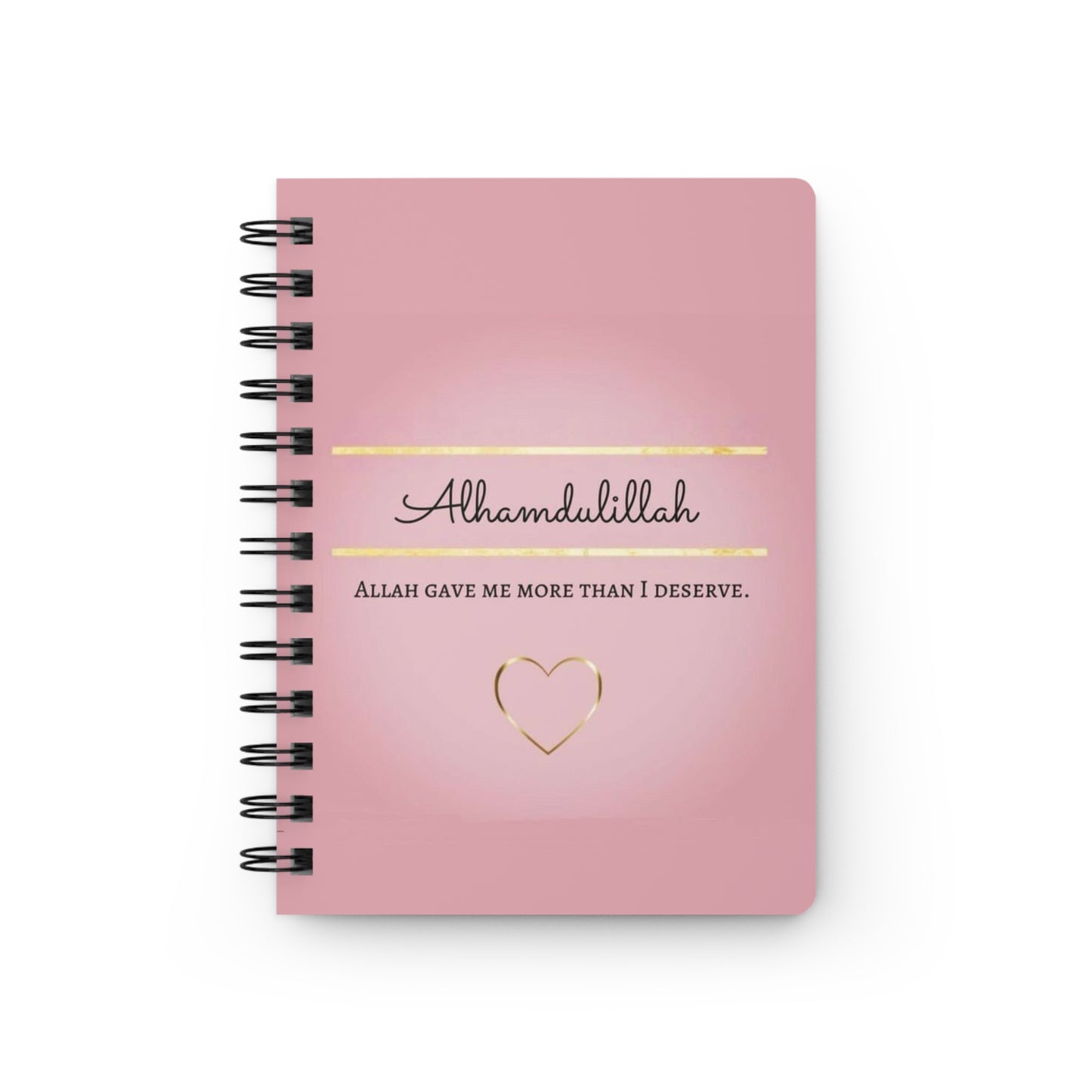 Gratitude Spiral Bound Journal, Inspirational Notebook, Alhamdulillah Journal, Gift for Muslim Friends, Self-Care Journal, Daily Planner