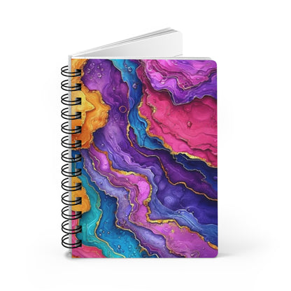 Vibrant Spiral Bound Journal, Colorful Notebook, Artistic Diary, Gift for Writers, Inspirational Journal