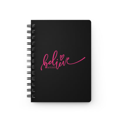 Spiral Bound Journal with Inspirational Quote - Perfect for Journaling, Note-taking, Gift for Students, Writers, Acts 16:31