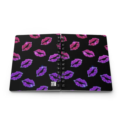 Bold Lips Spiral Bound Journal - Perfect for Notes, Sketches, Gifts, Valentine's Day, Self-Care, Journaling