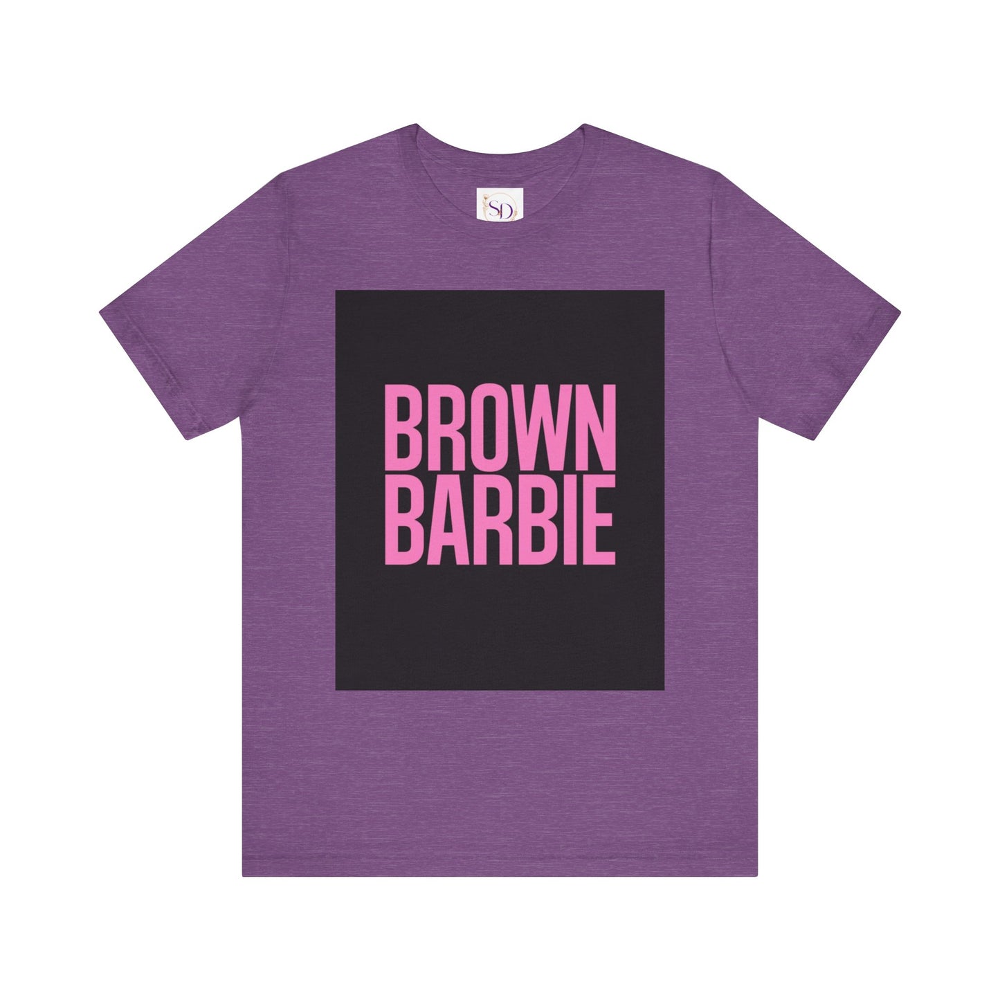 Trendy Unisex Tee - Brown Barbie Graphic T-Shirt for Fashion Lovers, Casual Wear, Gifts for Friends, Birthday, Summer Fun