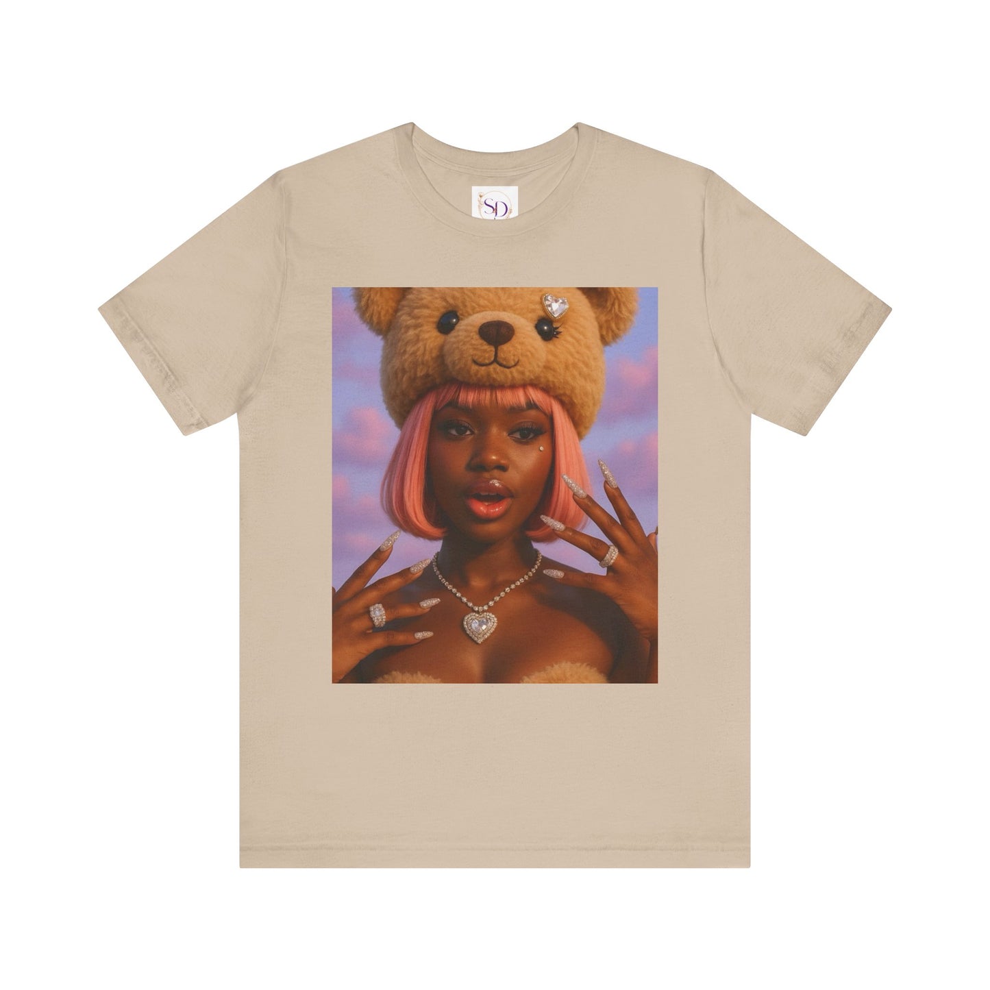 Trendy Graphic Tee, Cute Bear Design Shirt, Casual Fashion Top, Gift for Friends, Streetwear Style, Summer Outfit