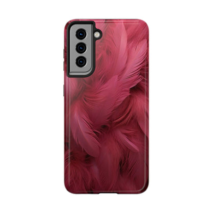 "Rebranding Into A New Badder Bitch!" Pink Feathered Tough Phone Cases