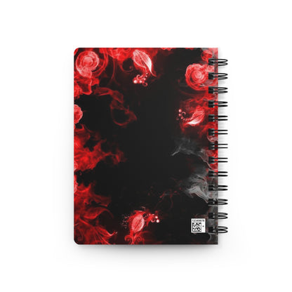 Mystical Spirit Spiral Bound Journal | Dark Aesthetic Notebook for Writers, Gift for Creatives, Halloween Journal, Artsy Diary, Red and