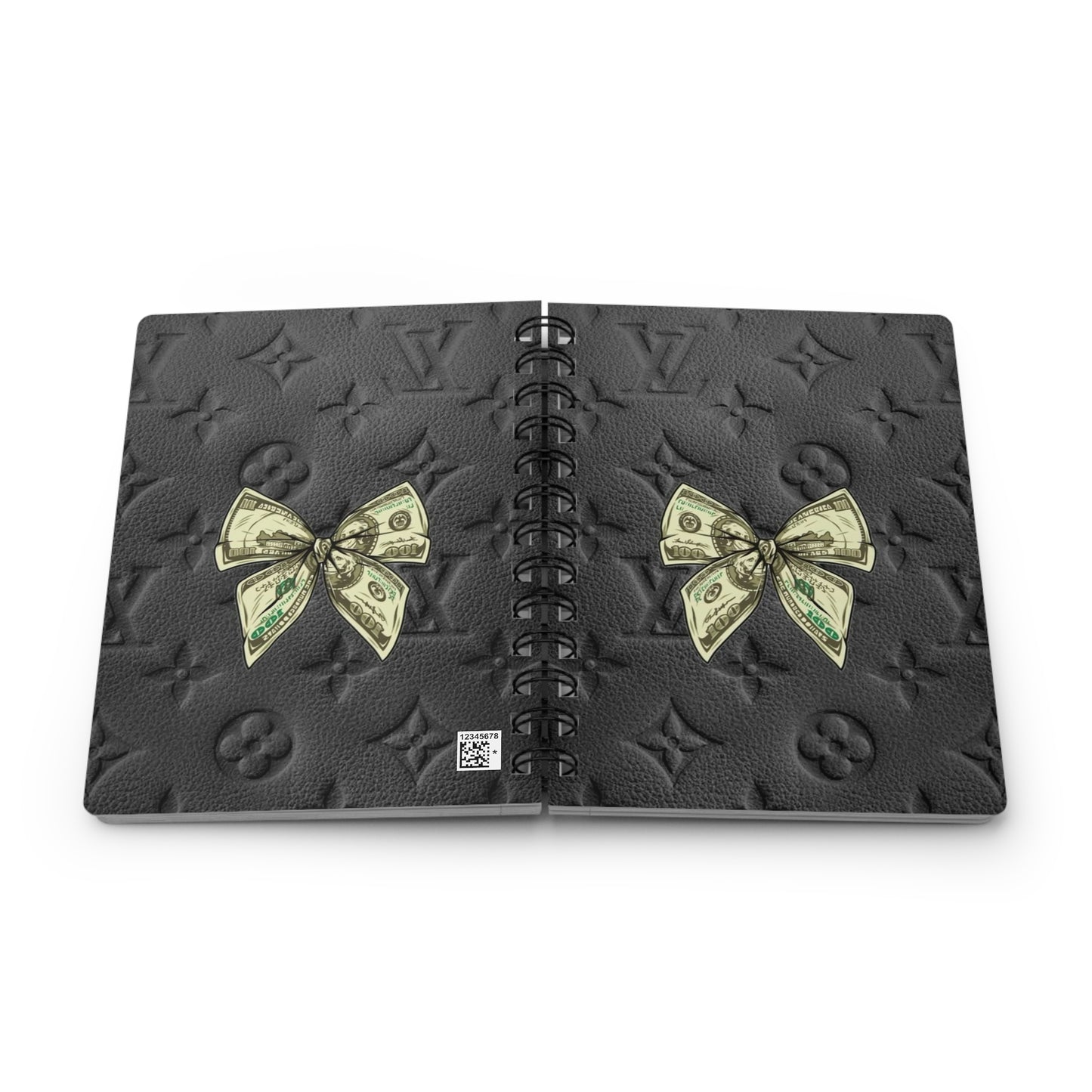 Elegant Money Bow Spiral Journal | Luxe Gift for Writers, Gratitude Journal, Luxury Notebook, Planner, Inspirational Diary