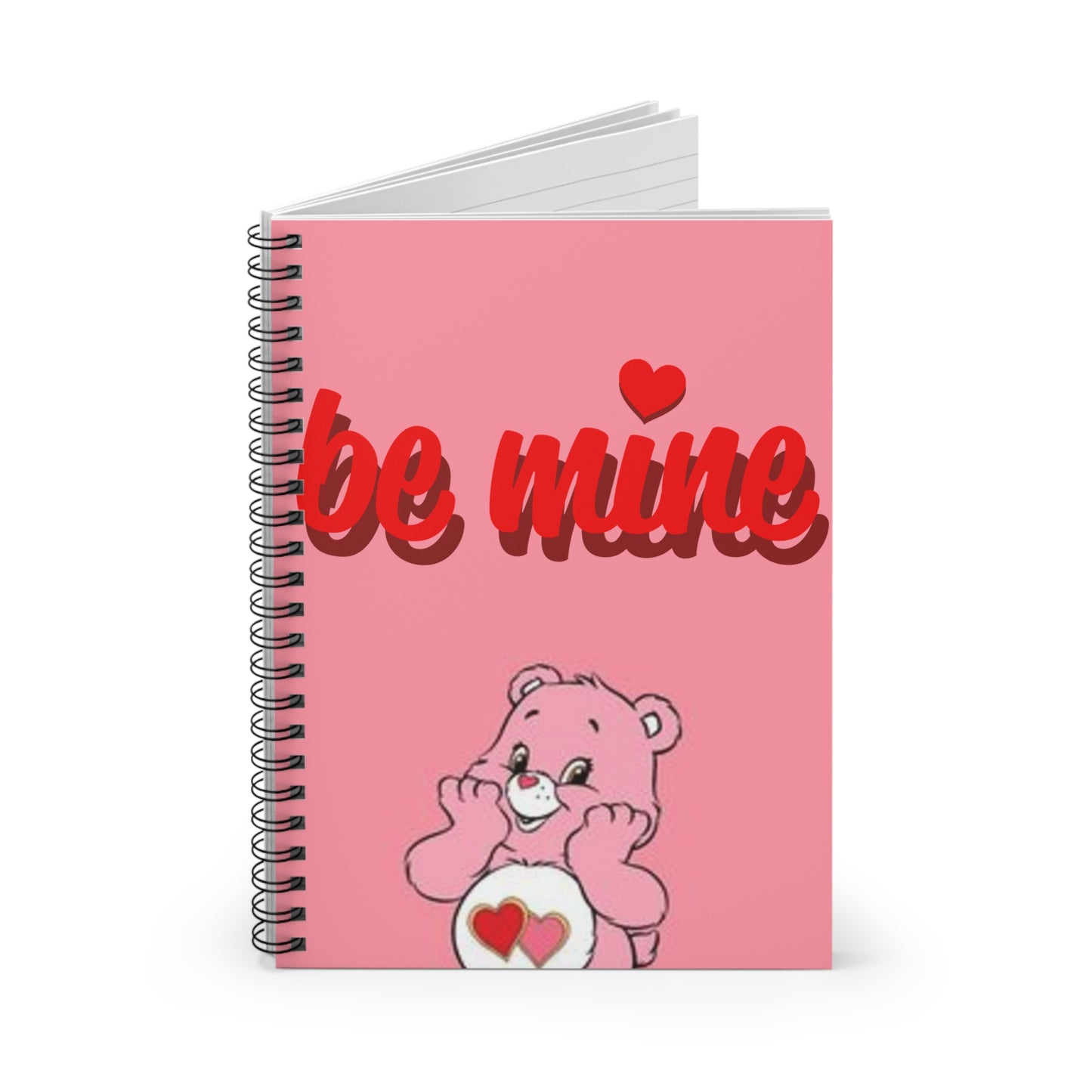 Valentine's Day Be Mine Carebear Spiral Notebook - Ruled Line