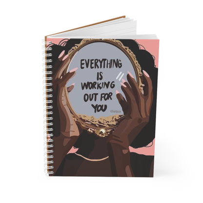 Positive Vibes motivating Spiral Notebook, Affirmation Journal, Law of Attraction Diary, Manifestation Planner, Inspirational Notepad