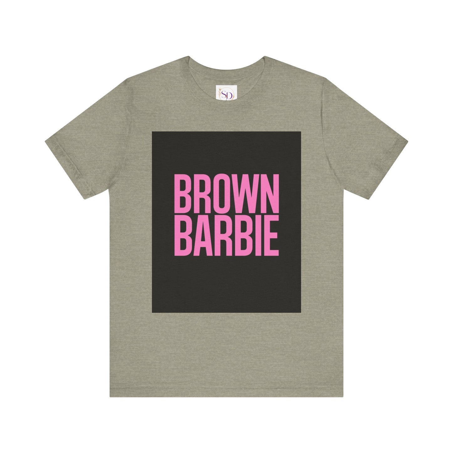 Trendy Unisex Tee - Brown Barbie Graphic T-Shirt for Fashion Lovers, Casual Wear, Gifts for Friends, Birthday, Summer Fun
