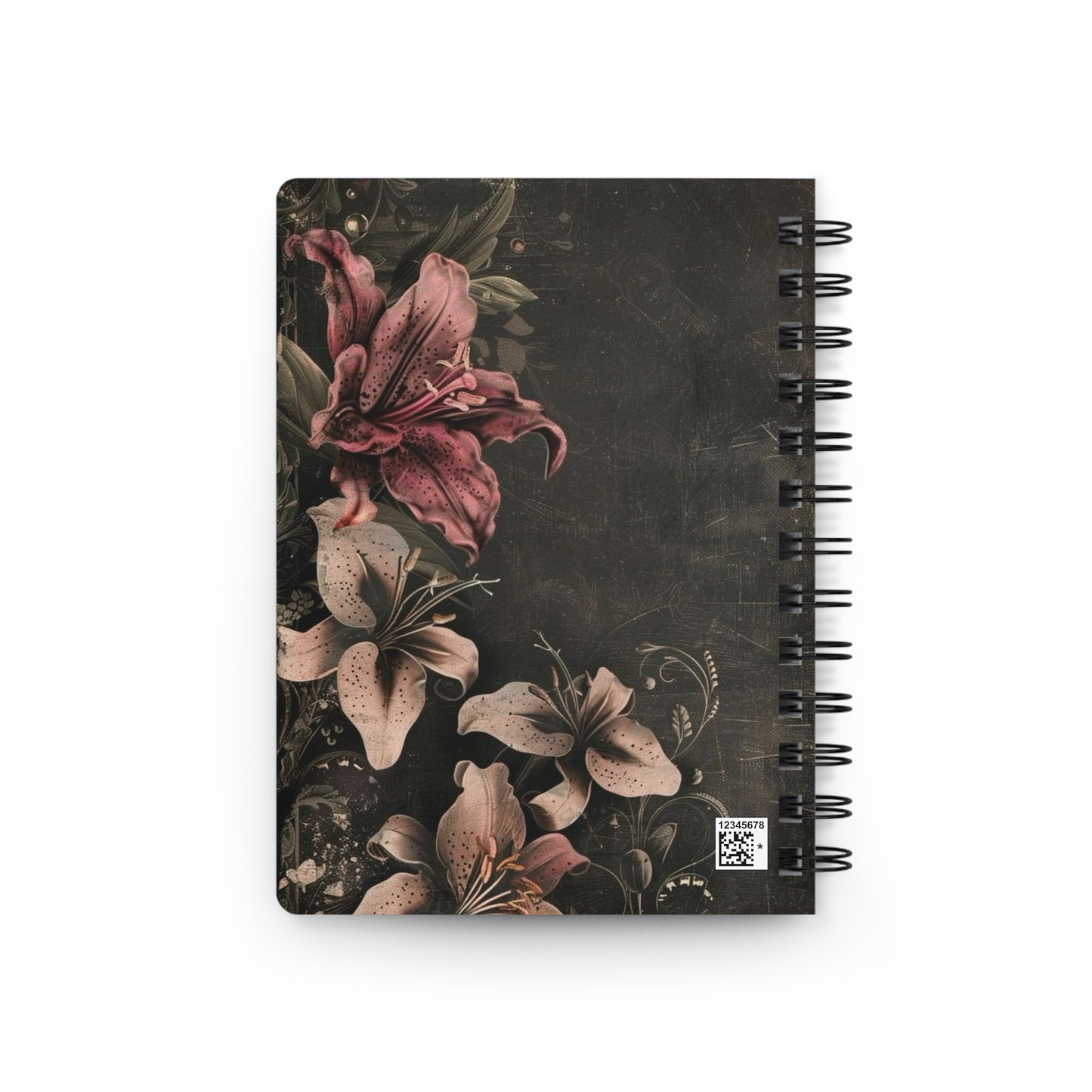 Floral Spiral Bound Journal, Artistic Notebook, Perfect Gift for Writers, Journaling, Floral Decor, Eco-friendly Stationery, Planner