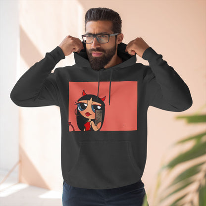 Devilish ImAJustAGirl💅🏻🎀🫧~ Three-Panel Fleece Hoodie