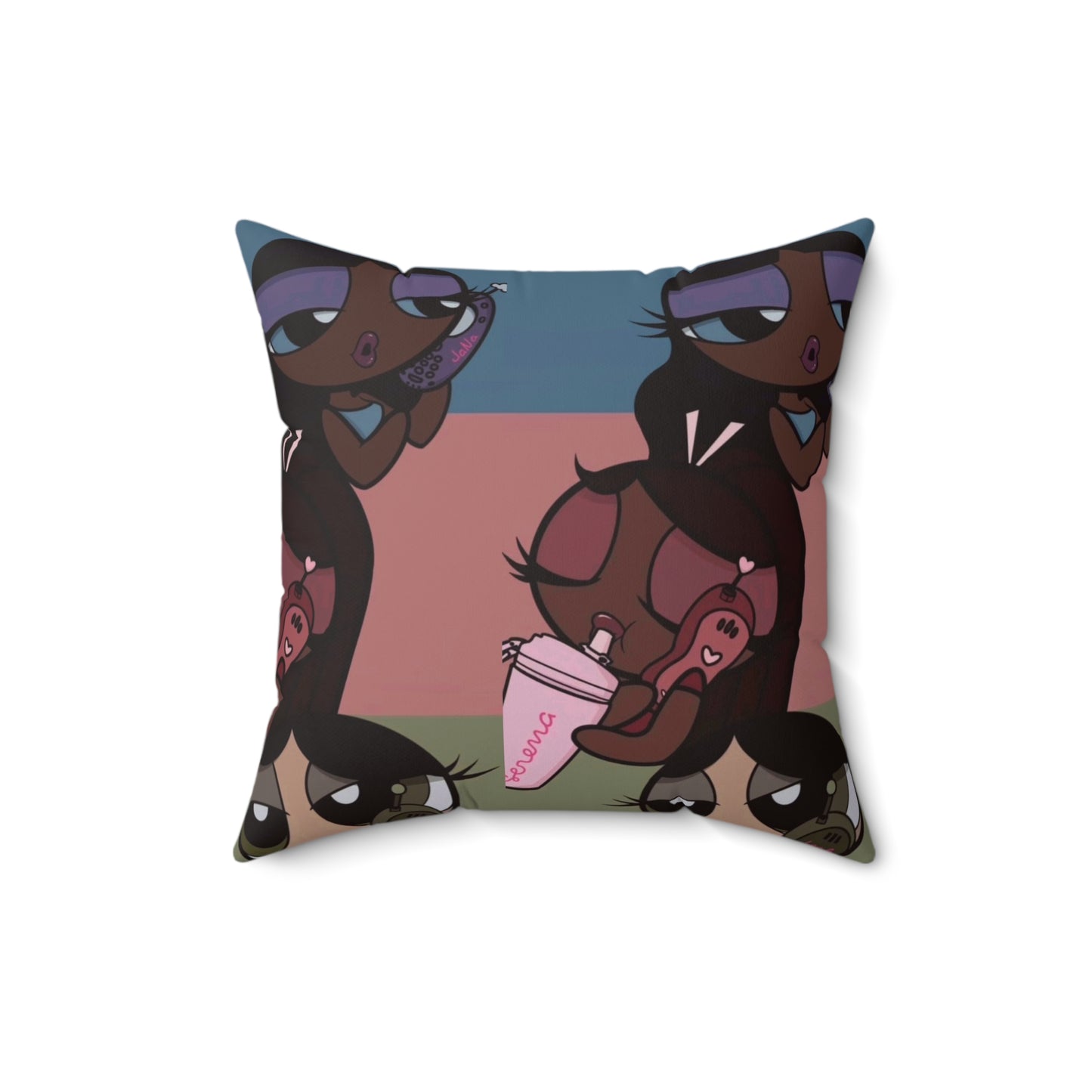 ImJustAGirl🎀🫧🩷~ Faux Suede Square Pillow