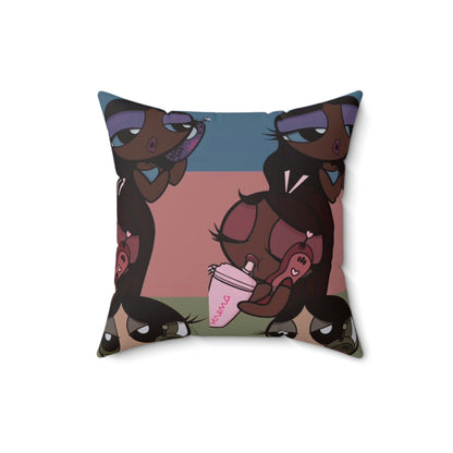 ImJustAGirl🎀🫧🩷~ Faux Suede Square Pillow