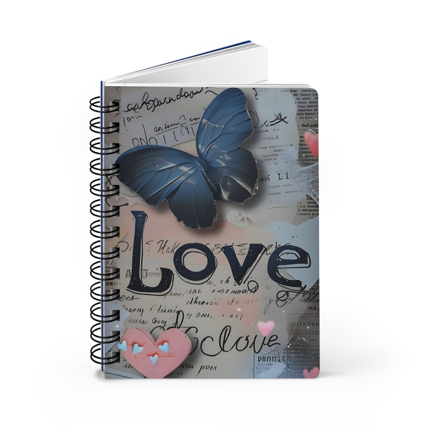 Love-Themed Spiral Bound Journal, Perfect for Self-Reflection, Daily Journaling, Art Lovers, Valentine's Day Gift, Note-taking