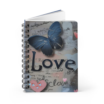 Love-Themed Spiral Bound Journal, Perfect for Self-Reflection, Daily Journaling, Art Lovers, Valentine's Day Gift, Note-taking