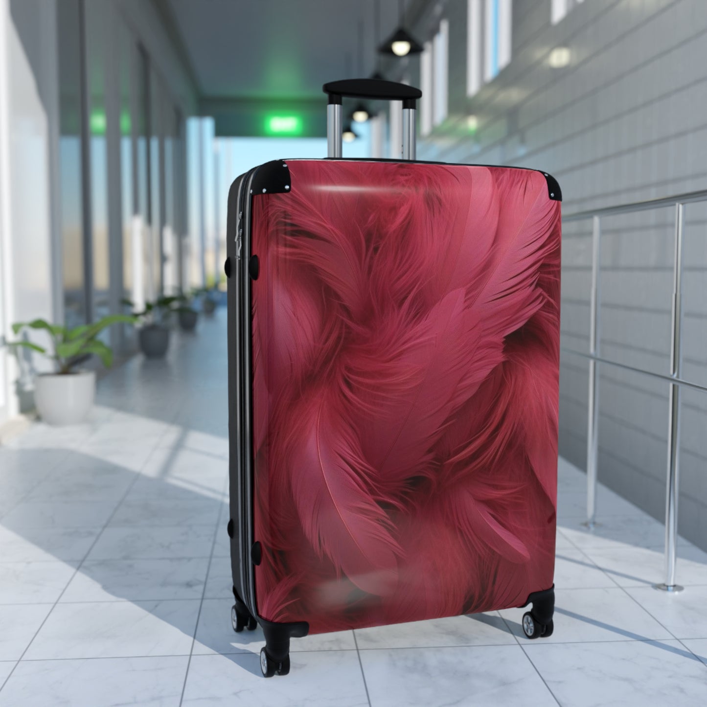 "Rebranding Into A New Badder Bitch!" Feathered Suitcase~ Hot Pink