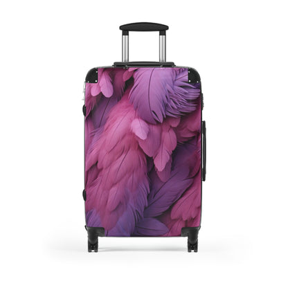 "Rebranding Into A New Badder Bitch" Feathered Suitcase ~ Pink/Purple