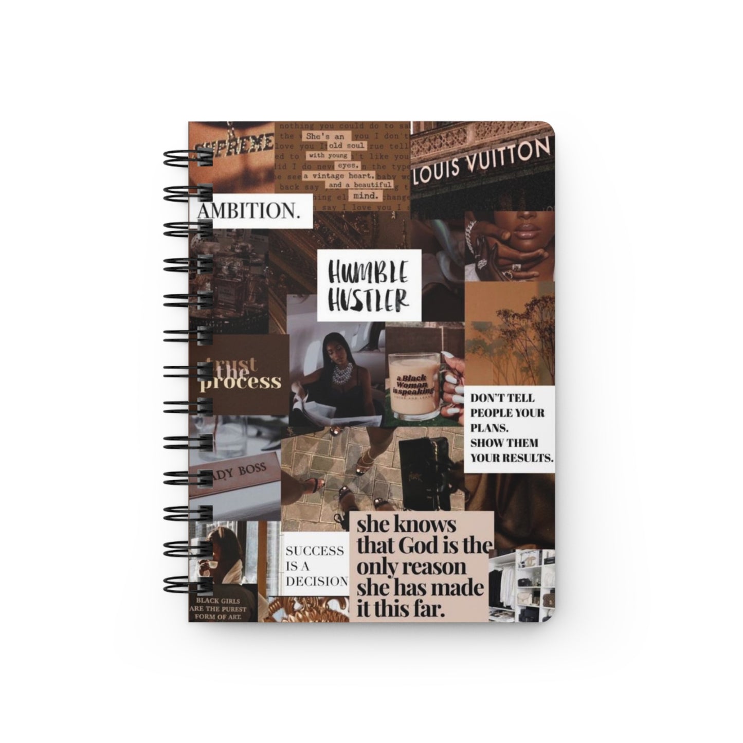 Hustler's Spiral Journal - Plan Your Success, Motivation Notebook, Inspirational Gift, Empowerment Journal, Creative Writing