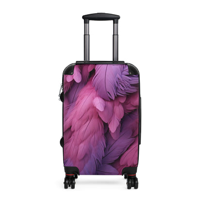 "Rebranding Into A New Badder Bitch" Feathered Suitcase ~ Pink/Purple