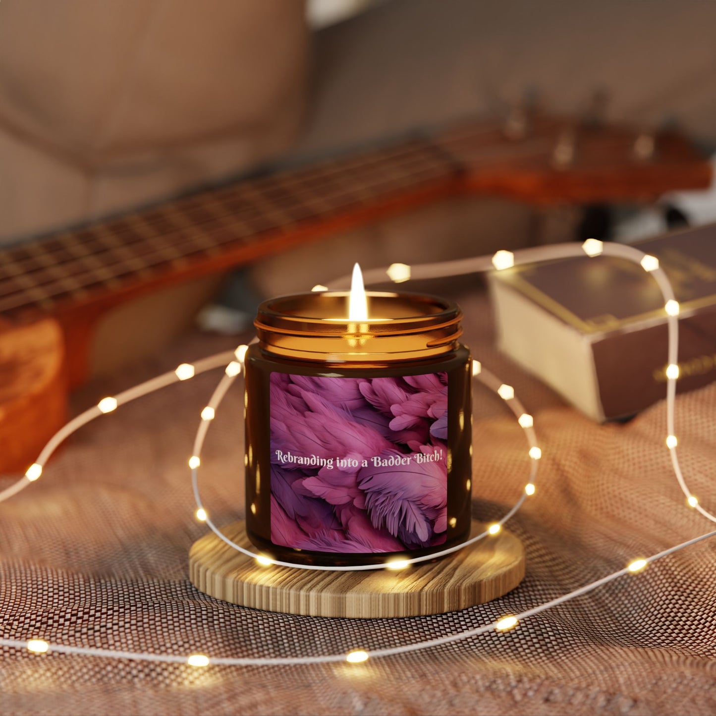 Scented Soy Candle (Multi-Size, Amber Jar)