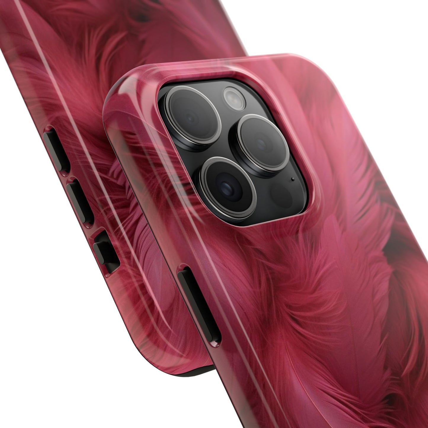 "Rebranding Into A New Badder Bitch!" Pink Feathered Tough Phone Cases