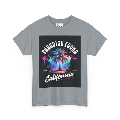Paradise Found California Tee, Retro Summer Vibe Shirt, Beach Lover Gift, Unisex Graphic Tee, Casual Everyday Wear, Travel Souvenir