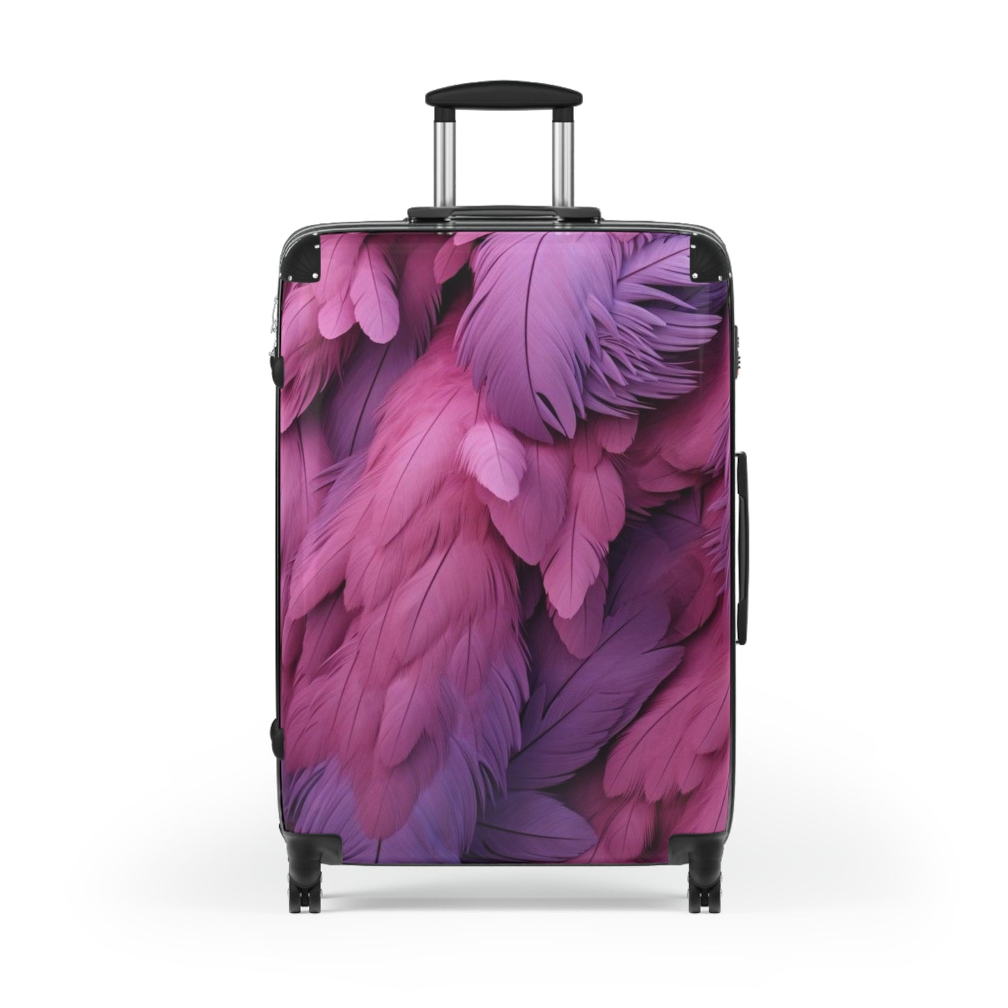 "Rebranding Into A New Badder Bitch" Feathered Suitcase ~ Pink/Purple